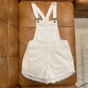 Aerie white denim overalls XXS